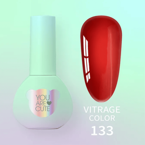Гель-лак You are Cute 133 красный витражный, 5мл