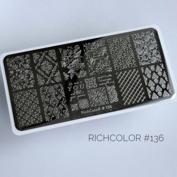 Пластина для стемпинга RichColor 136
