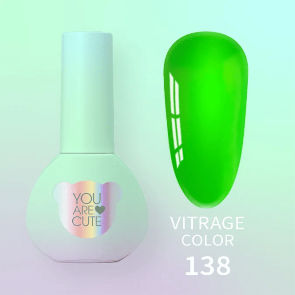 Гель-лак You are Cute 138 зелений вітражний, 5мл
