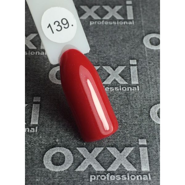 Гель-лак OXXI Professional №139 (кроваво-красный с еле микроблеском), 8 мл