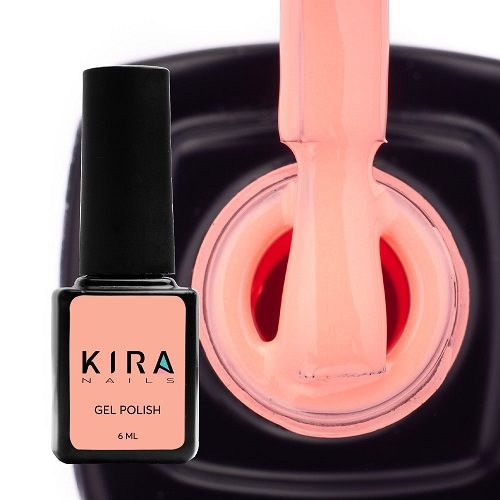 Гель-лак Kira Nails №142 (персиково-рожевий, емаль), 6 мл