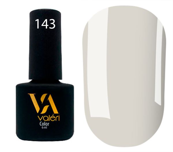 Гель-лак Valeri №143 (светлый серый, эмаль), 6 мл