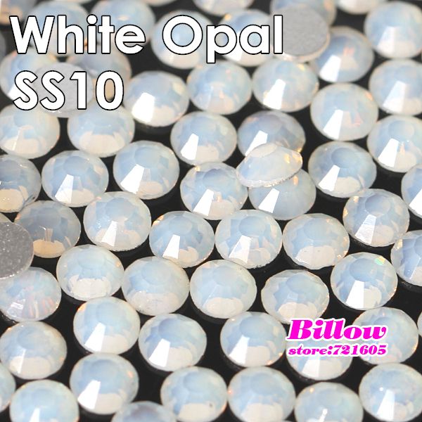 Стразы для ногтей  SS10 (2мм) Opal белый 100шт