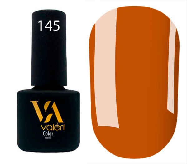 Гель-лак Valeri №145 (пастельный оранжевый, эмаль), 6 мл