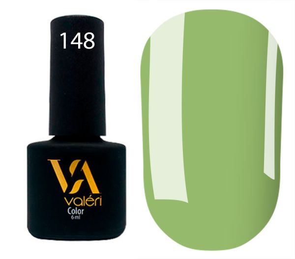 Гель-лак Valeri №148 (светлый зелено-оливковый, эмаль), 6 мл
