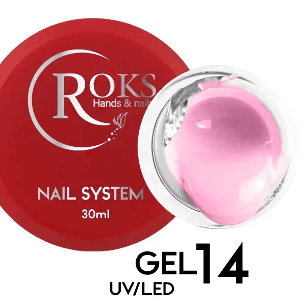 Гель для нігтів Roks Builder Gel 14 Яскраво-рожевий 30мл