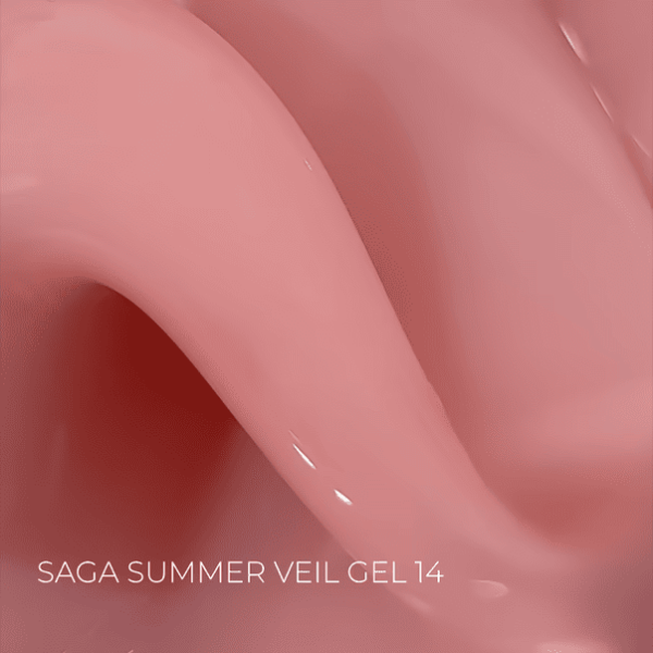 Гель для нарощування SAGA Professional Builder Gel Veil Summer 14 персиковий, 15мл