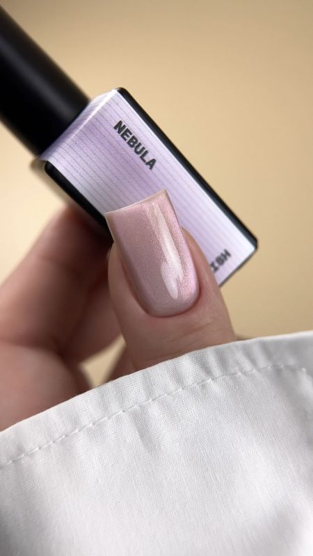 Гель-лак Biblioteka Cat Eye 15 Nebula сиренево-розовый кошачий глаз, 10мл