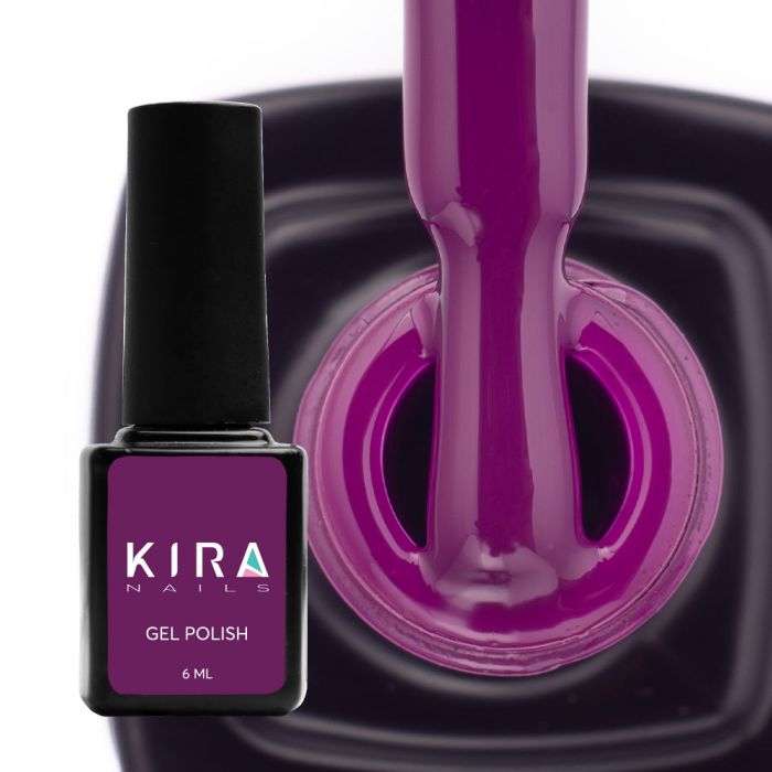 Гель-лак Kira Nails №151 (баклажанний, емаль), 6 мл