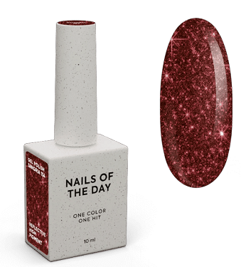 Гель-лак NailsOfTheDay 154 Sangria червоний світловідбиваючий, 10мл