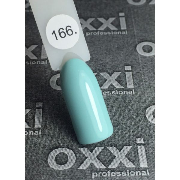 Гель-лак OXXI Professional №166 (светлый бирюзовый, эмаль), 8 мл