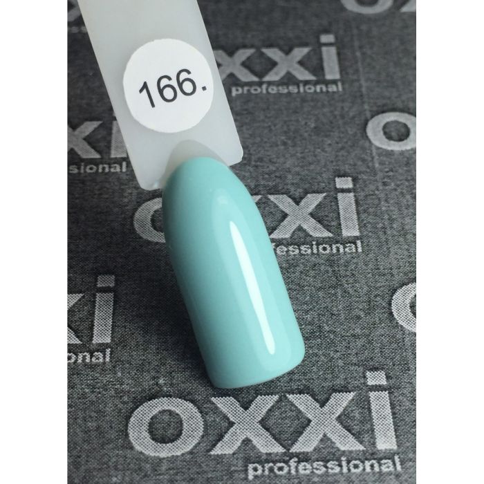 Гель-лак OXXI Professional №166 (светлый бирюзовый, эмаль), 8 мл
