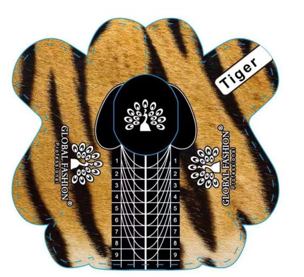 Формы для наращивания ногтей Global Fashion Tiger