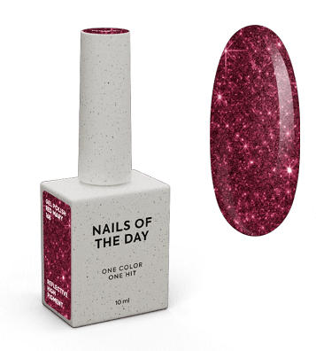 Гель-лак NailsOfTheDay 168 Red Mary красный светоотражающий, 10мл