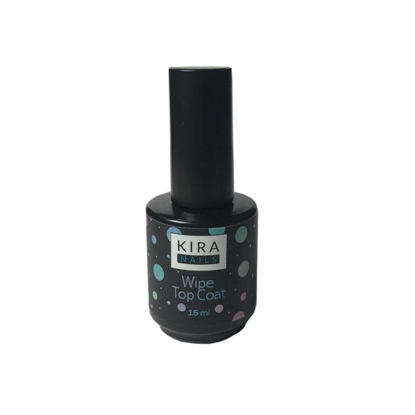 Закрепитель для гель-лака с липким слоем Kira nails wipe top coat 15 мл