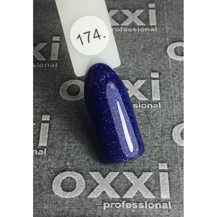 Гель лак Oxxi №174(фиолетово-синий, микроблеск) 8мл