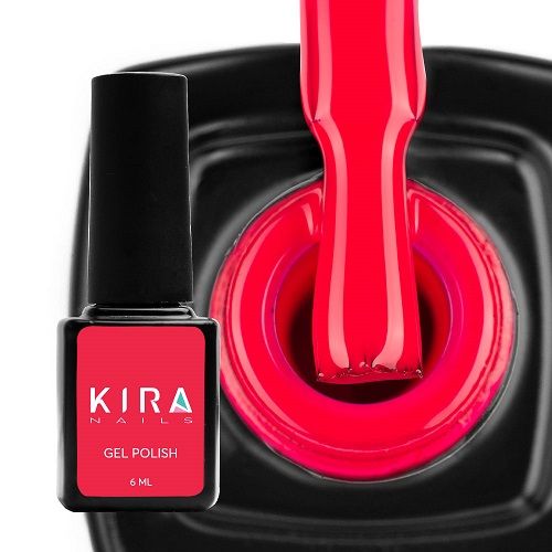 Гель-лак Kira Nails №177 (неоновий малиновий, емаль), 6 мл