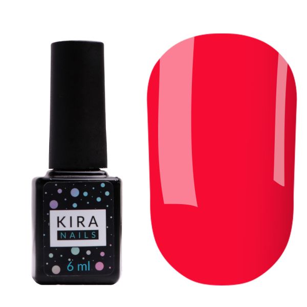 Гель-лак Kira Nails №178 (яскравий рожево-червоний, емаль), 6 мл