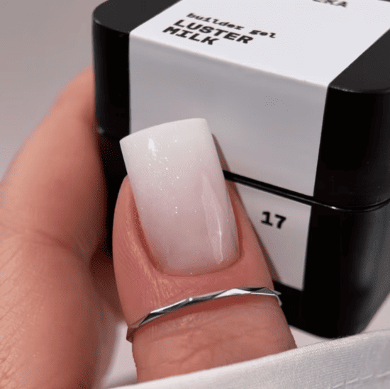 Гель Biblioteka Builder Gel 17 Milk LUSTER молочний із шиммером