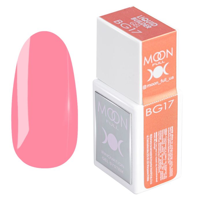 Рідкий гель Moon Full Liquid Builder Gel BG17 кораловий 15мл