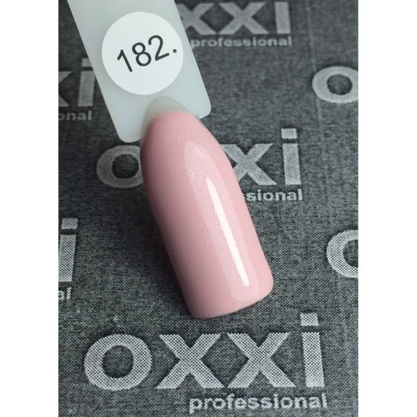 Гель лак Oxxi №182(нежный персиково-розовый, с еле заметным микроблеском)