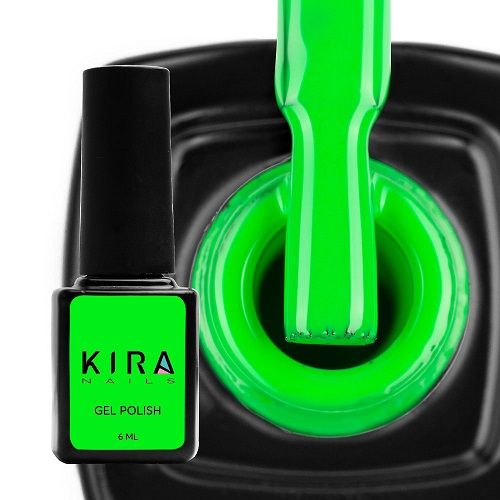 Гель-лак Kira Nails №184 (цукерно-зелений, емаль), 6 мл