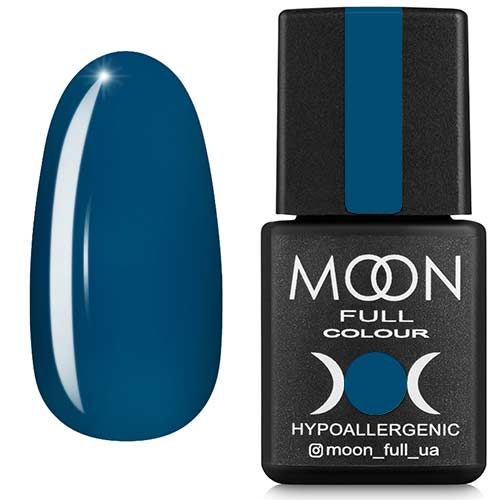 Гель-лак MOON FULL color Gel polish №186 (темно-бирюзовый, эмаль), 8 мл