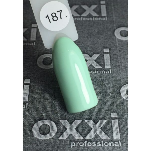 Гель лак Oxxi №187(бледный салатовый, эмаль) 