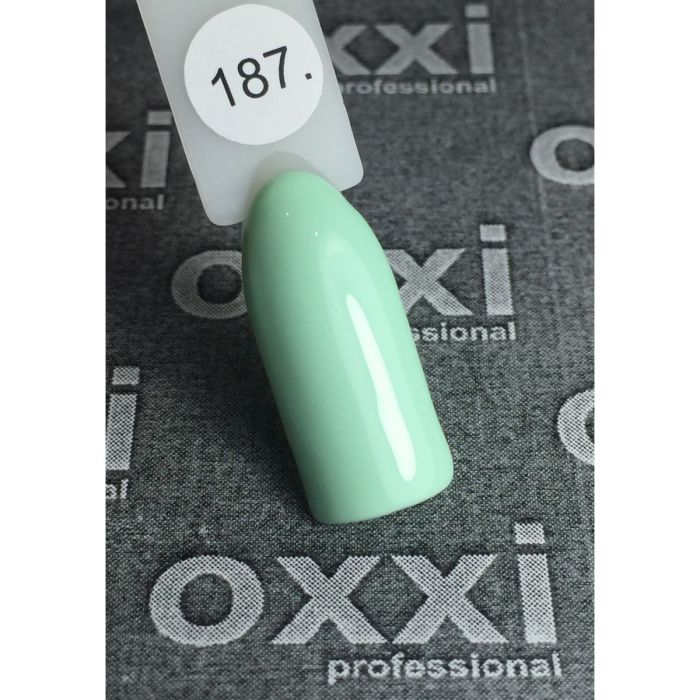 Гель лак Oxxi №187(бледный салатовый, эмаль) 