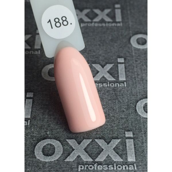 Гель лак Oxxi №188(бледный персиковый, эмаль) 8мл