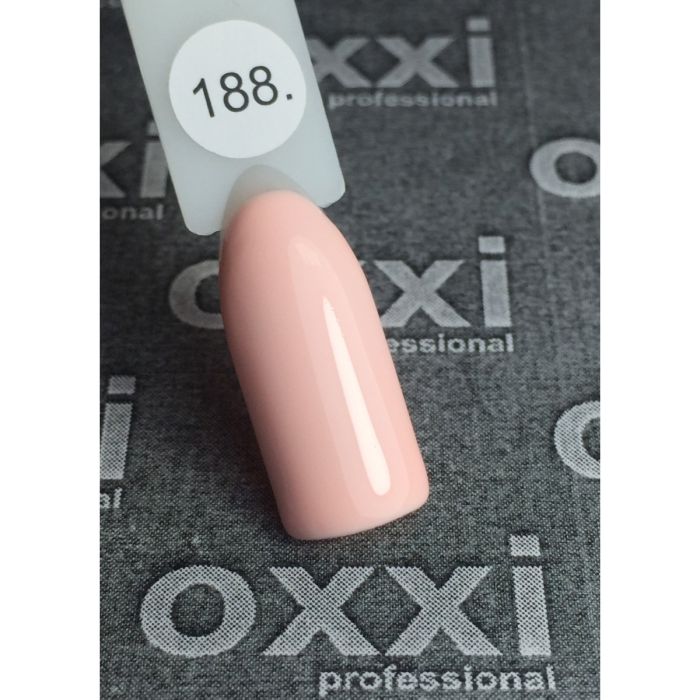 Гель лак Oxxi №188(бледный персиковый, эмаль) 8мл