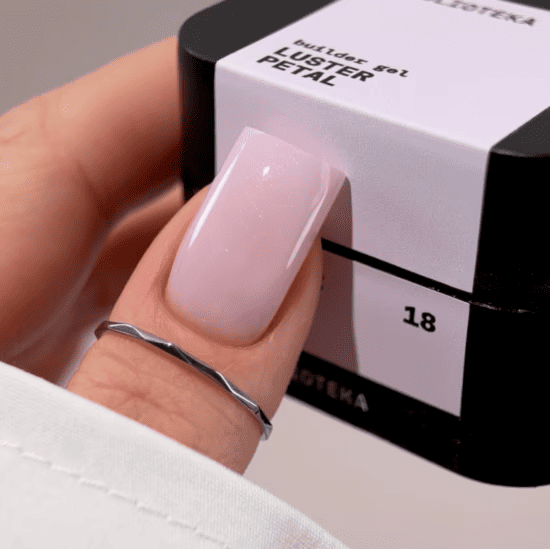 Гель Biblioteka Builder Gel 18 Petal LUSTER ніжно-рожевий із шиммером