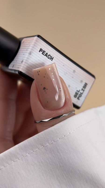 Гель-лак Biblioteka Cat Eye 19 Peach нежный персиковый нюд кошачий глаз, 10мл