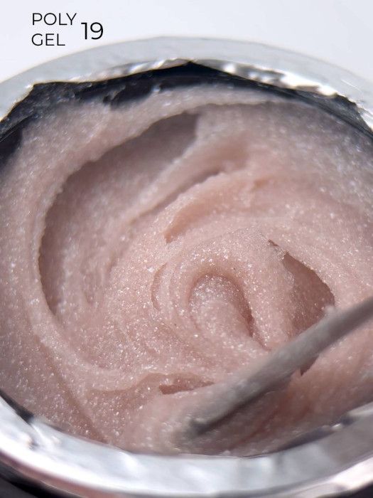 Полигель Miss Luna Premium PolyGel 19 бежевый с шиммером, 15мл
