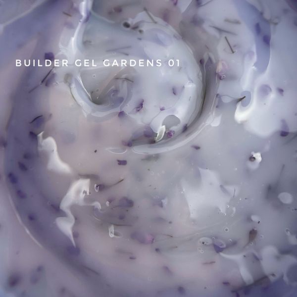 Білдер гель з сухоцвітами Touch Builder Gel Gardens 01, 15мл