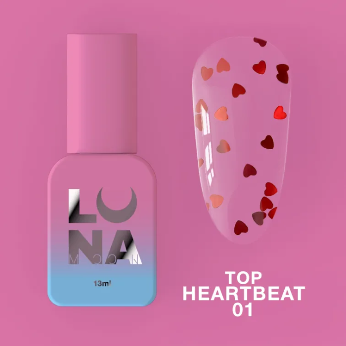 Топ з червоними серцями Luna  Top Heartbeat 01, 13мл