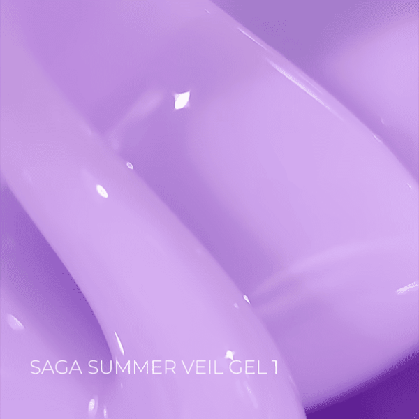 Гель для нарощування SAGA Professional Builder Gel Veil Summer 01 лавандовий, 15мл
