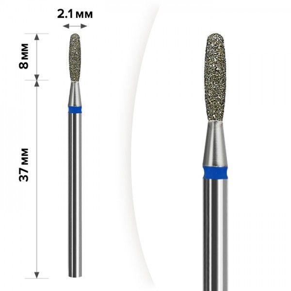 Алмазна насадка Mart Полум'я Тупе Blue 2,1 * 8 М- 023
