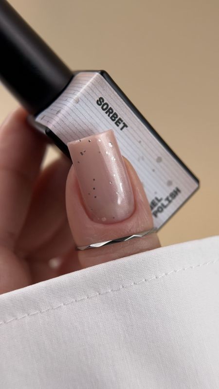 Гель-лак Biblioteka Cat Eye 20 Sorbet пудровый розовый кошачий глаз, 10мл