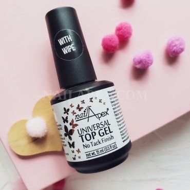 Топ для гель-лаку Nailapex з липким шаром With Wipe 15мл