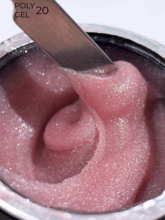 Полігель Miss Luna Premium PolyGel 20 рожевий з шиммером, 15мл