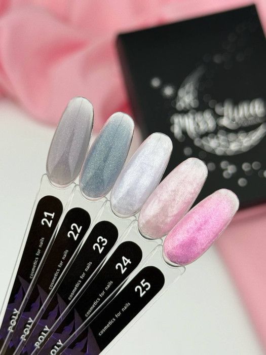 Полігель Miss Luna Premium PolyGel 21 сіро-рожевий з шиммером, 15мл