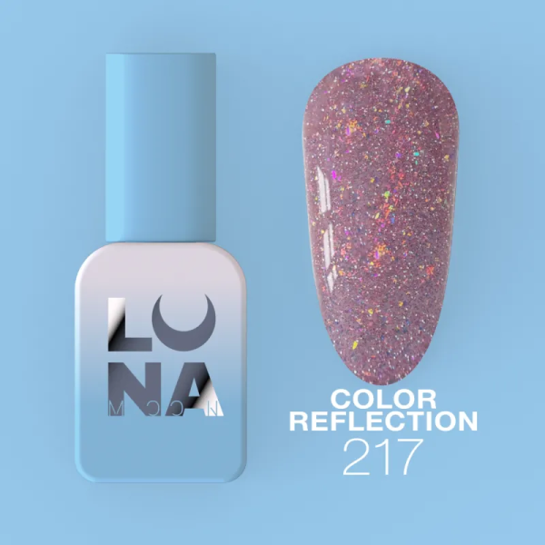 Гель-лак Luna Color 217 світловідбиваючий світло-рожевий,  8мл