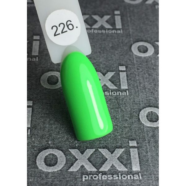 Гель-лак OXXI Professional №226 (ярко-салатовый, эмаль), 8 мл