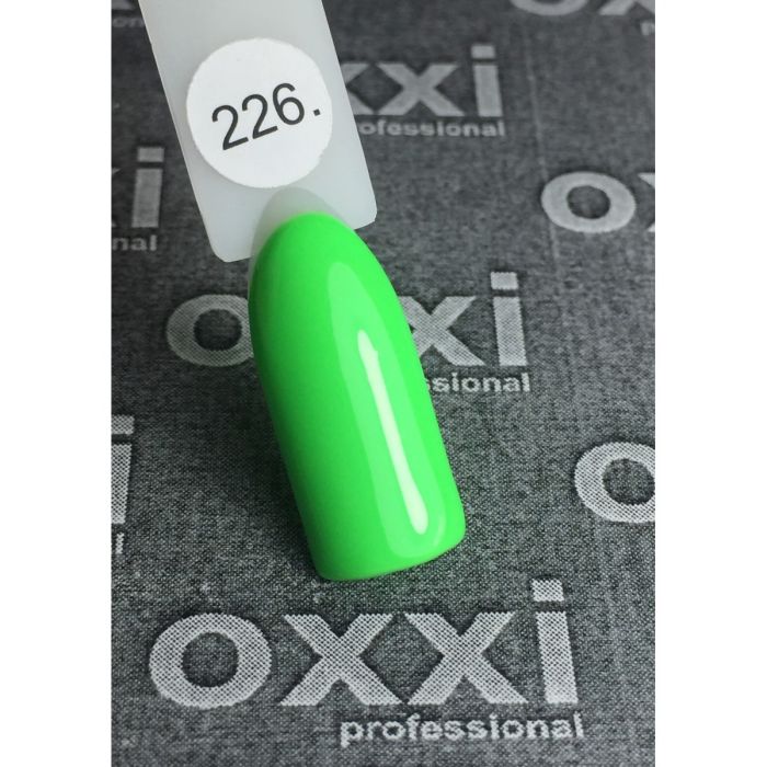 Гель-лак OXXI Professional №226 (ярко-салатовый, эмаль), 8 мл