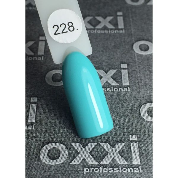 Гель-лак OXXI Professional №228 (бирюзово-голубой, эмаль), 8 мл