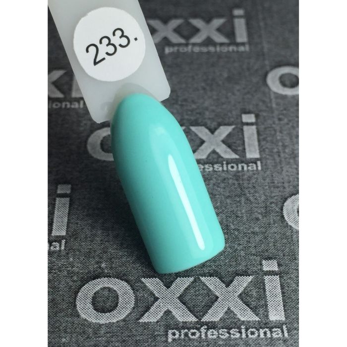 Гель-лак OXXI Professional №233 (светло-зеленый, зеленая мята, эмаль), 8 мл