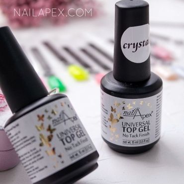 Універсальний каучуковий топ Nailapex без липкого шару Crystal Top без УФ-фільтра 15мл