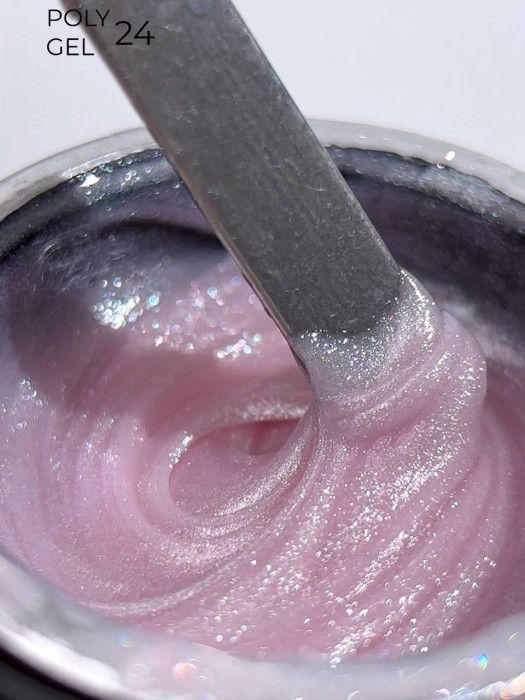 Полігель Miss Luna Premium PolyGel 24 рожевий з шиммером, 15мл