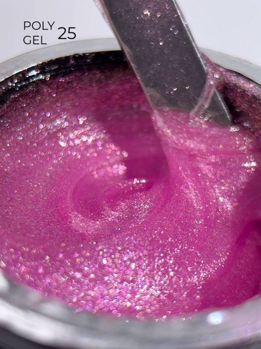 Полігель Miss Luna Premium PolyGel 25 рожевий з шиммером, 15мл